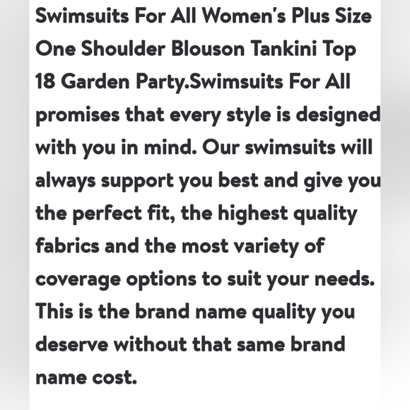 Swimsuits for All Women's Plus Size One Shoulder Blouson Tankini Top - Picture 9 of 10